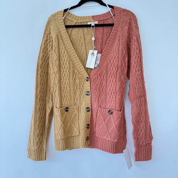 For Love & Lemons Womens Cardigan Sweater Multicolor Size S - Picture 2 of 9